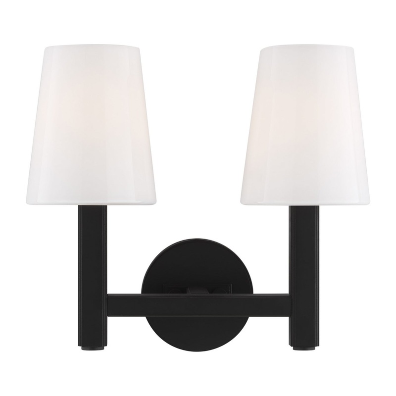 Visual Comfort Studio TV1122AI Logan Two Light Vanity, Aged Iron (Discontinued)