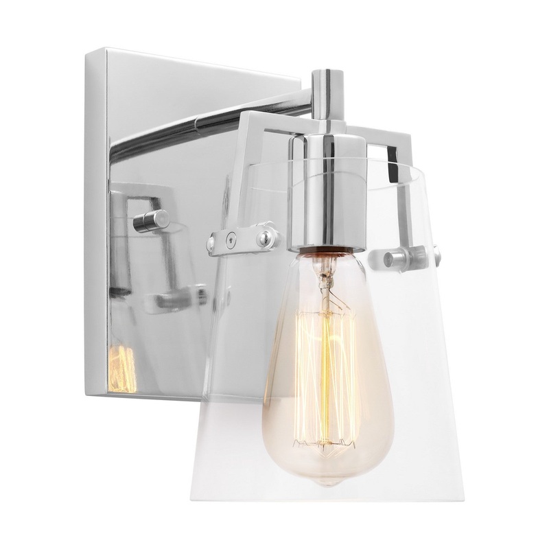 Visual Comfort Studio DJV1031CH Crofton One Light Wall Sconce, Chrome