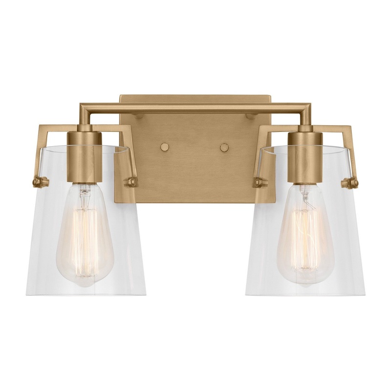 Visual Comfort Studio DJV1032SB Crofton Two Light Bath, Satin Brass