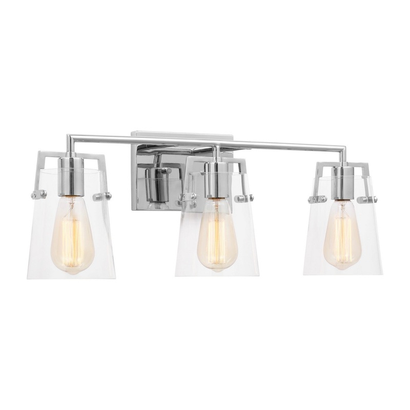 Visual Comfort Studio DJV1033CH Crofton Three Light Bath, Chrome