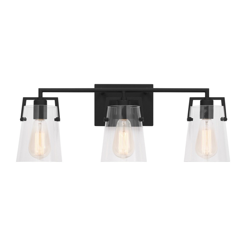 Visual Comfort Studio DJV1033MBK Crofton Three Light Bath, Midnight Black