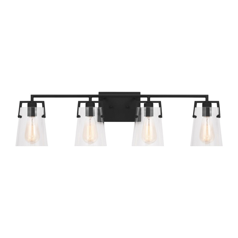 Visual Comfort Studio DJV1034MBK Crofton Four Light Bath, Midnight Black