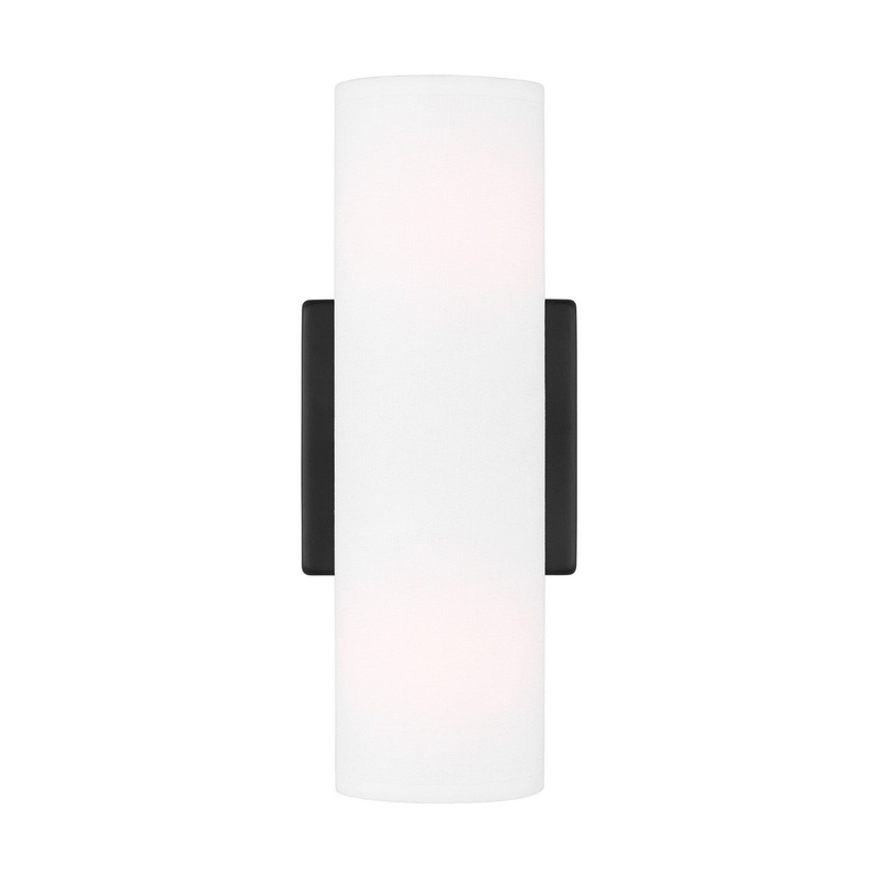 Visual Comfort Studio DJW1022MBK Capalino Two Light Wall Sconce, Midnight Black