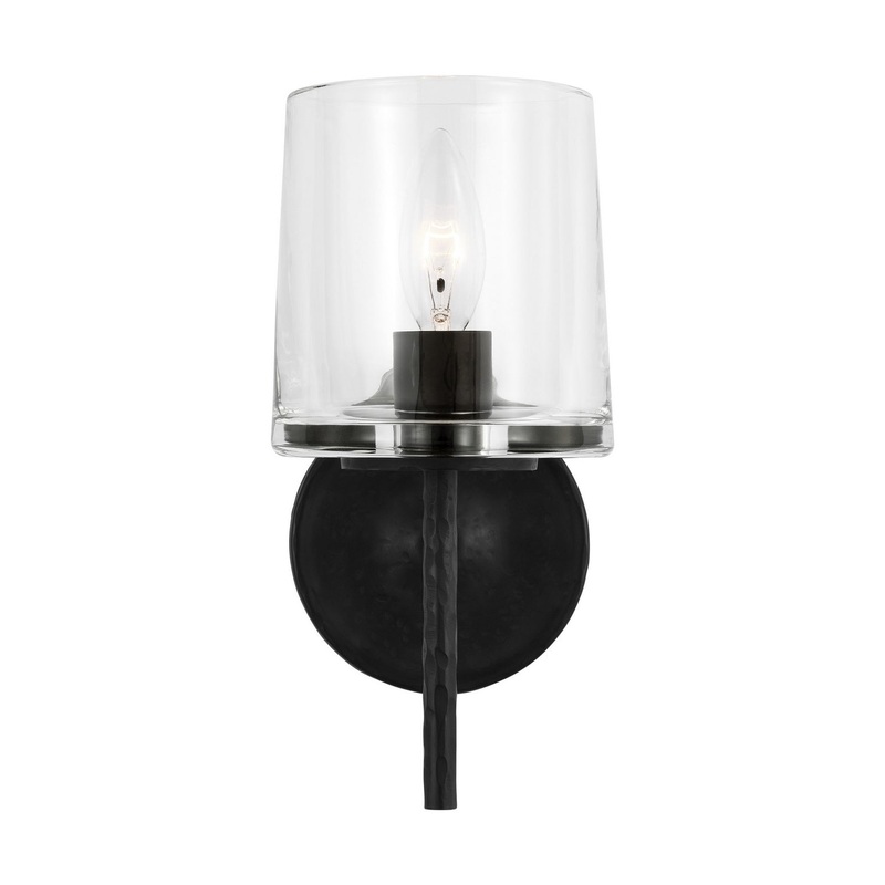 Visual Comfort Studio EV1001AI Marietta One Light Wall Sconce, Aged Iron