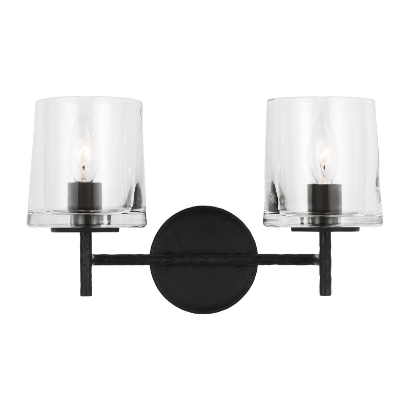 Visual Comfort Studio EV1002AI Marietta Two Light Vanity, Aged Iron