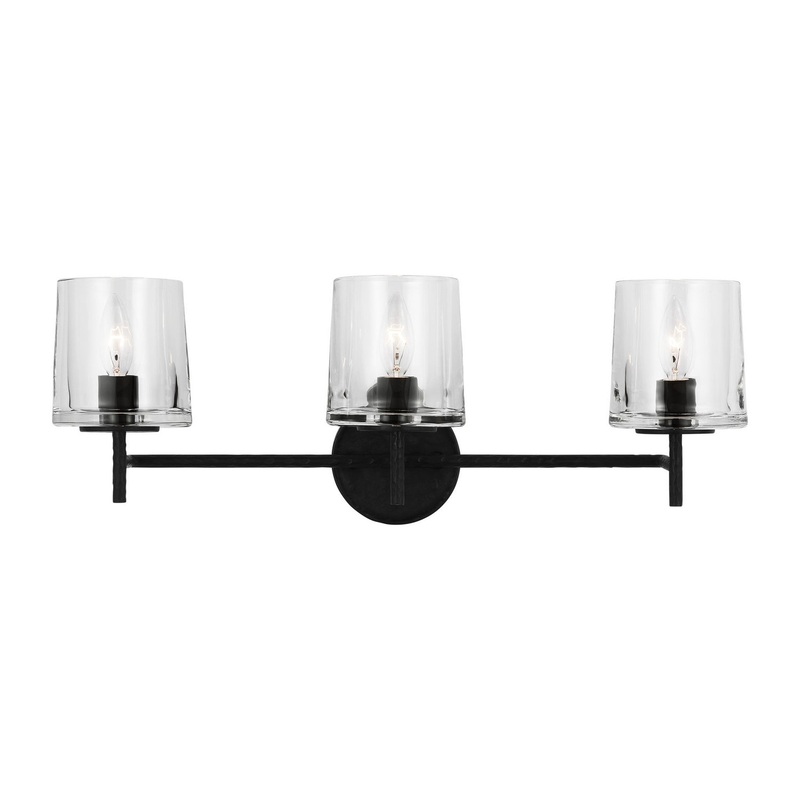 Visual Comfort Studio EV1003AI Marietta Three Light Vanity, Aged Iron