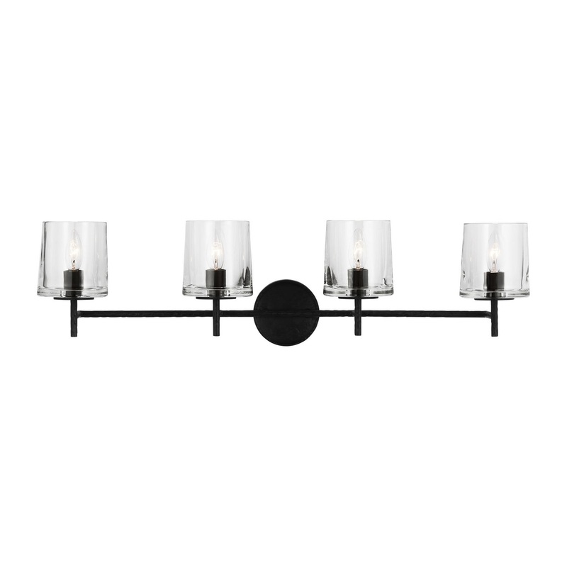 Visual Comfort Studio EV1004AI Marietta Four Light Vanity, Aged Iron