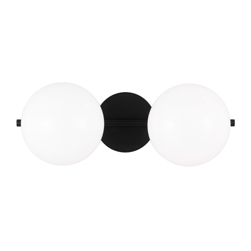 Visual Comfort Studio EV1012AI Lune Two Light Vanity, Aged Iron