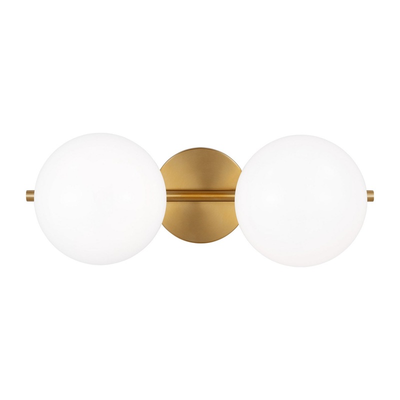 Visual Comfort Studio EV1012BBS Lune Two Light Vanity, Burnished Brass