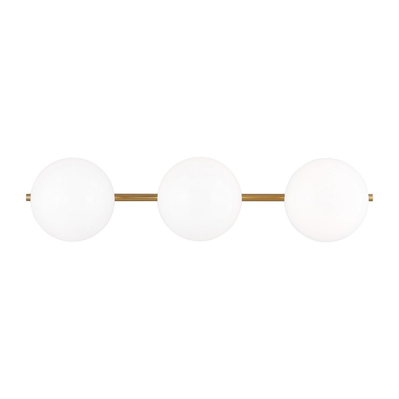 Visual Comfort Studio EV1013BBS Lune Three Light Vanity, Burnished Brass