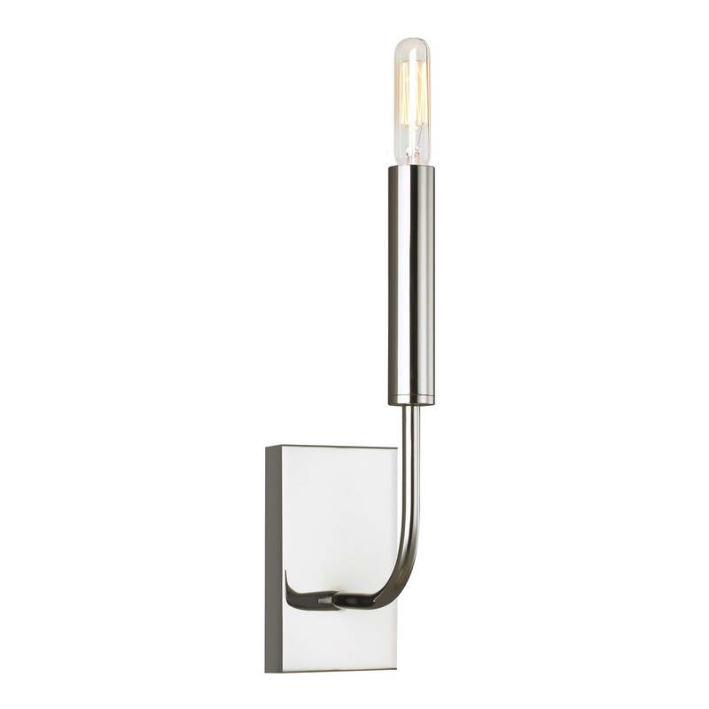 Visual Comfort Studio EW1001PN Brianna One Light Wall Sconce, Polished Nickel