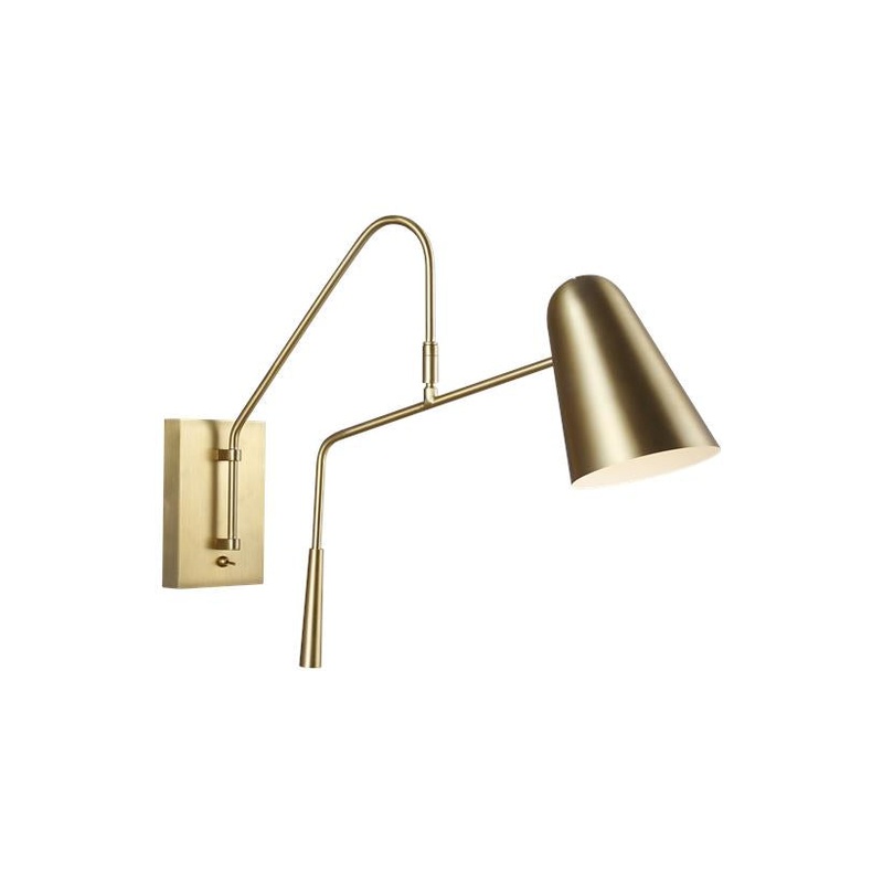 Visual Comfort Studio EW1041BBS Simon One Light Wall Sconce, Burnished Brass