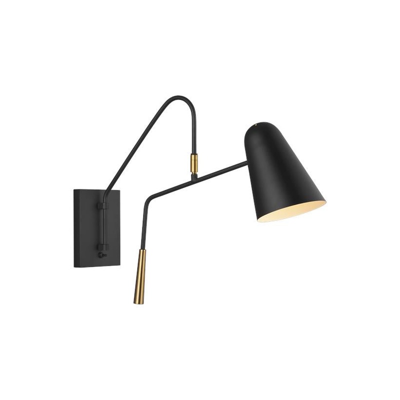 Visual Comfort Studio EW1041MBK Simon One Light Wall Sconce, Midnight Black
