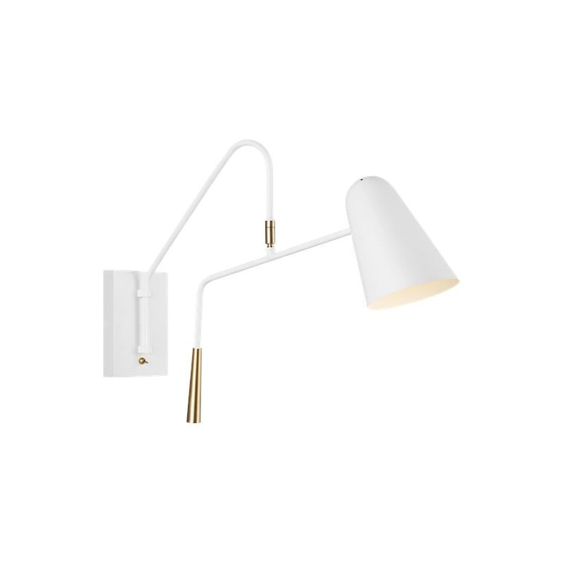 Visual Comfort Studio EW1041MWT Simon One Light Wall Sconce, Matte White