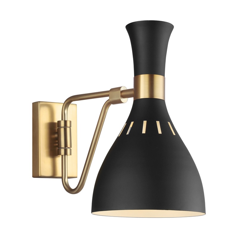 Visual Comfort Studio EW1061MBK Joan One Light Wall Sconce, Midnight Black