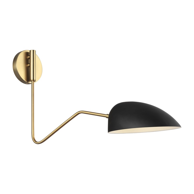 Visual Comfort Studio EW1071MBK Jane One Light Wall Sconce, Midnight Black