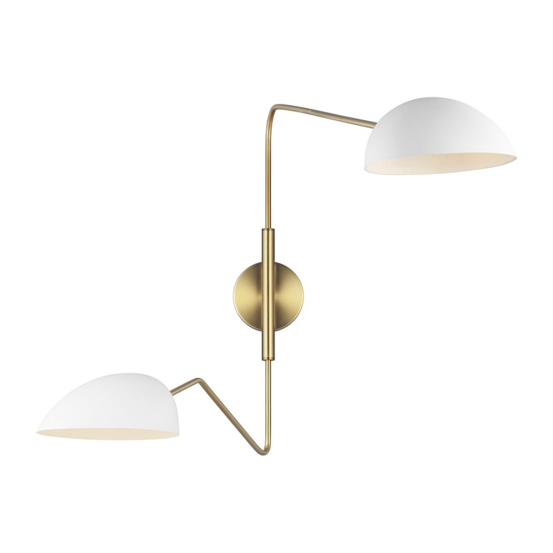 Visual Comfort Studio EW1072MWT Jane Two Light Wall Sconce, Matte White (Discontinued)