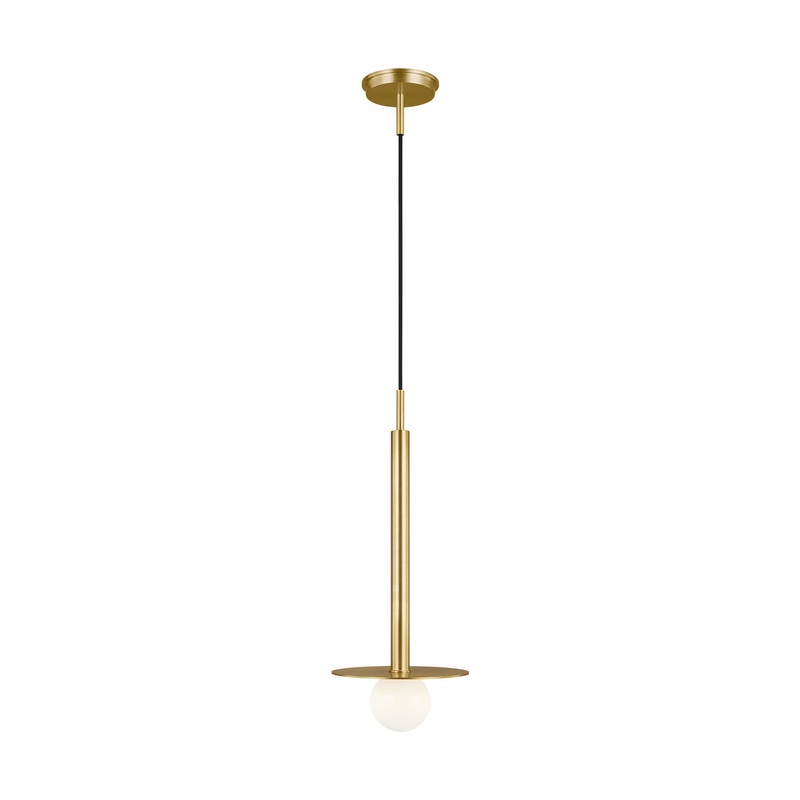 Visual Comfort Studio KP1001BBS Nodes One Light Pendant, Burnished Brass