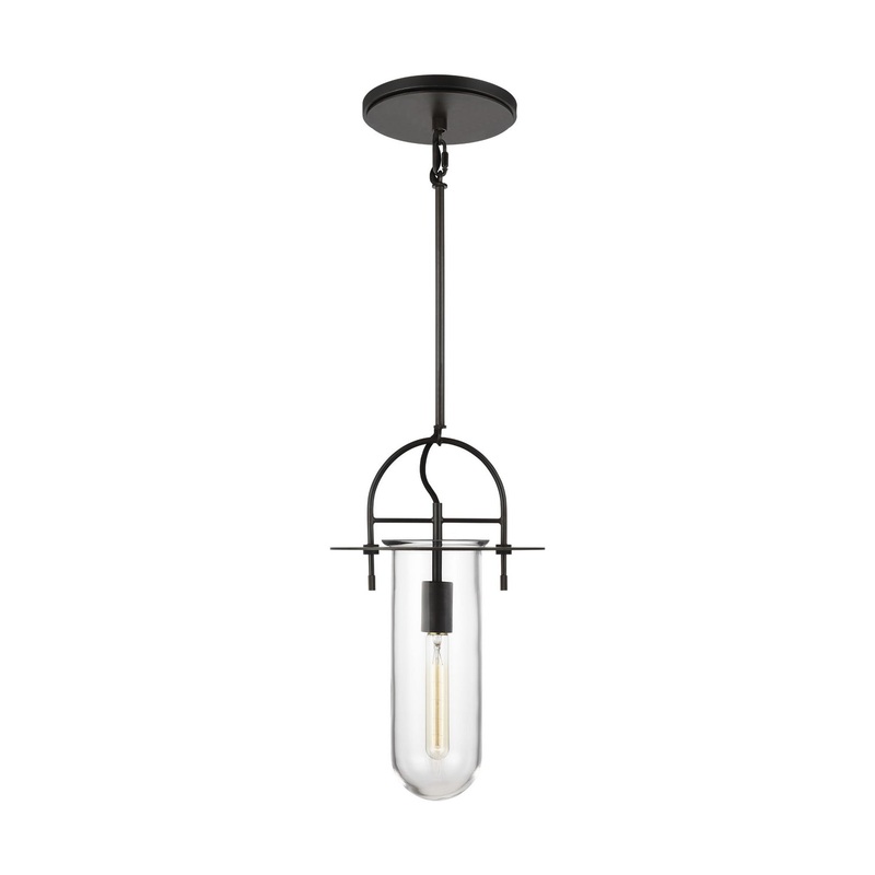 Visual Comfort Studio KP1021AI Nuance One Light Pendant, Aged Iron (Discontinued)