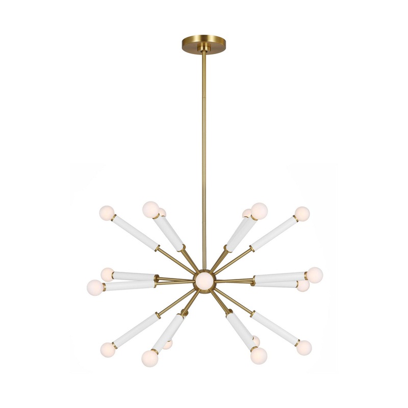 Visual Comfort Studio KSC10518BBSGW Monroe 18 Light Chandelier, Burnished Brass (Discontinued)