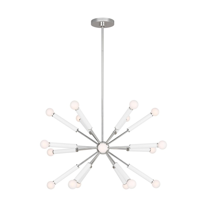 Visual Comfort Studio KSC10518PNGW Monroe 18 Light Chandelier, Polished Nickel (Discontinued)