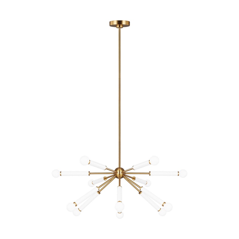Visual Comfort Studio KSC10612BBSGW Monroe 12 Light Chandelier, Burnished Brass (Discontinued)