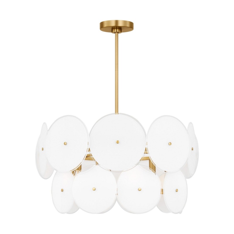 Visual Comfort Studio KSC1106BBS Emery Six Light Chandelier, Burnished Brass