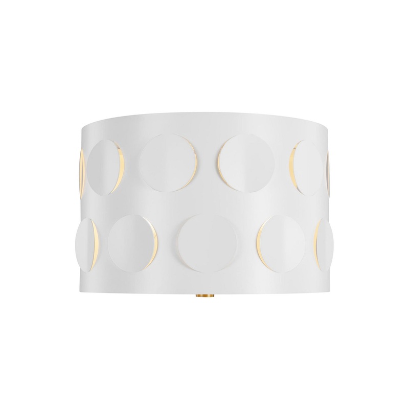 Visual Comfort Studio KSF1002BBS Dottie Two Light Flush Mount, Burnished Brass