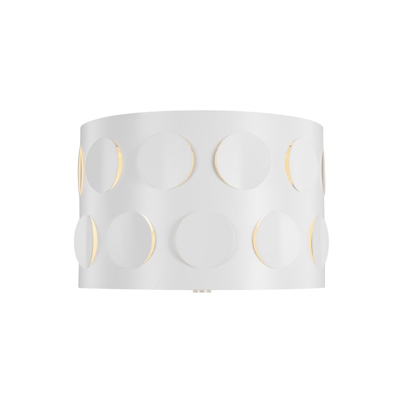 Visual Comfort Studio KSF1002PN Dottie Two Light Flush Mount, Polished Nickel