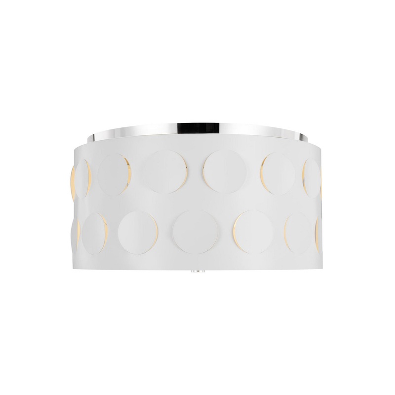 Visual Comfort Studio KSF1013PN Dottie Three Light Flush Mount, Polished Nickel