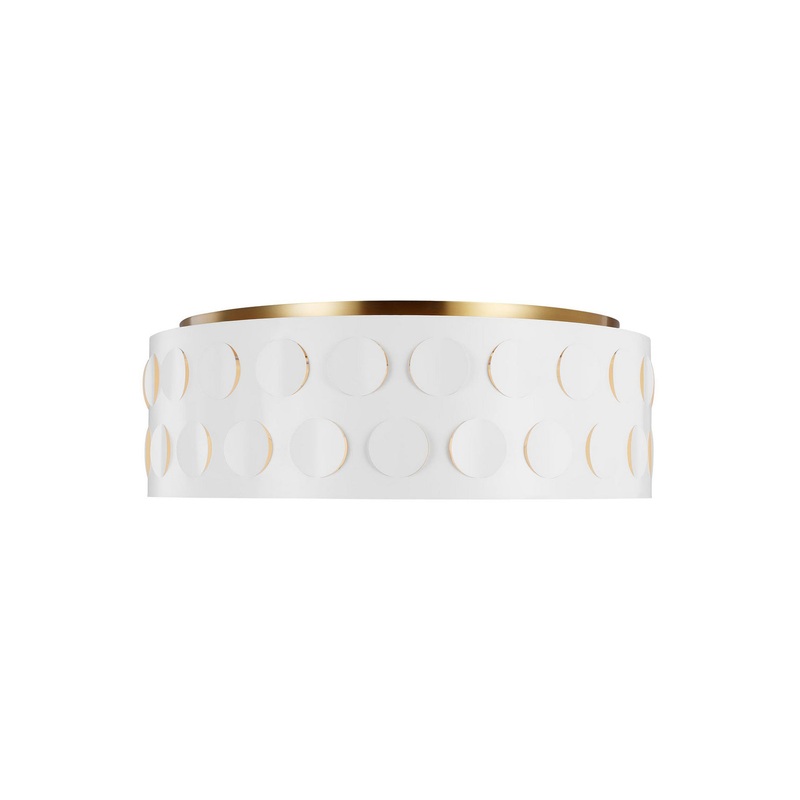 Visual Comfort Studio KSF1024BBS Dottie Four Light Flush Mount, Burnished Brass