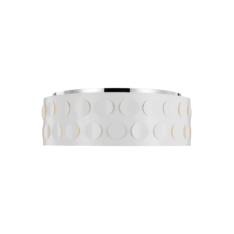 Visual Comfort Studio KSF1024PN Dottie Four Light Flush Mount, Polished Nickel