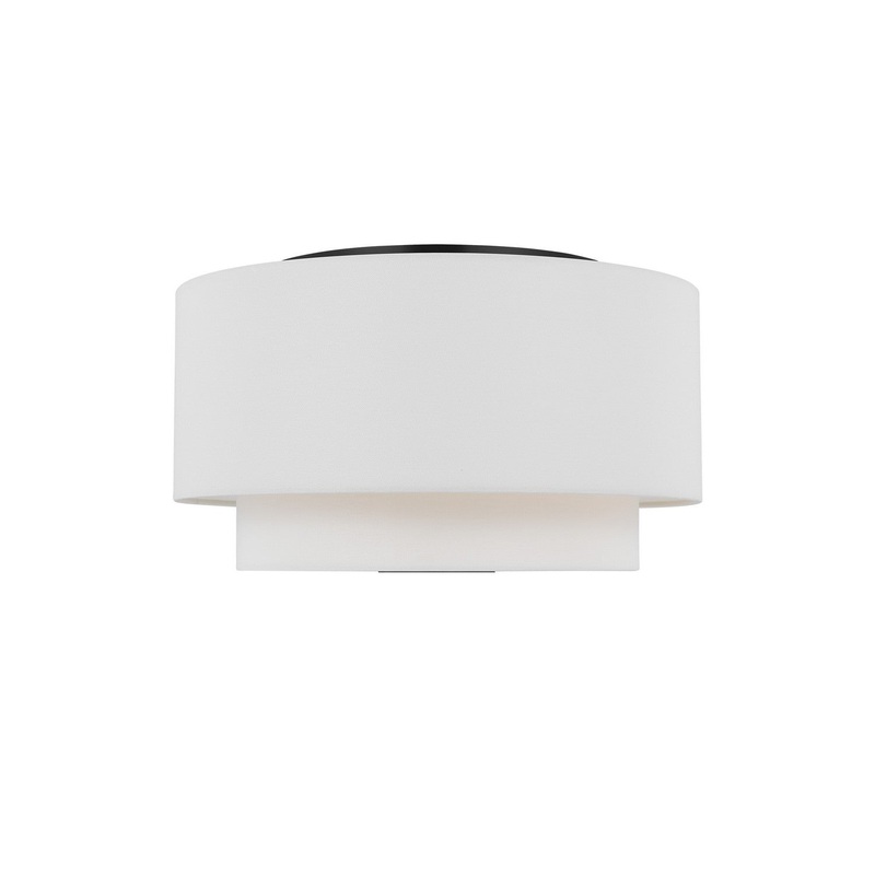 Visual Comfort Studio KSF1043MBK Sawyer Three Light Flush Mount, Midnight Black
