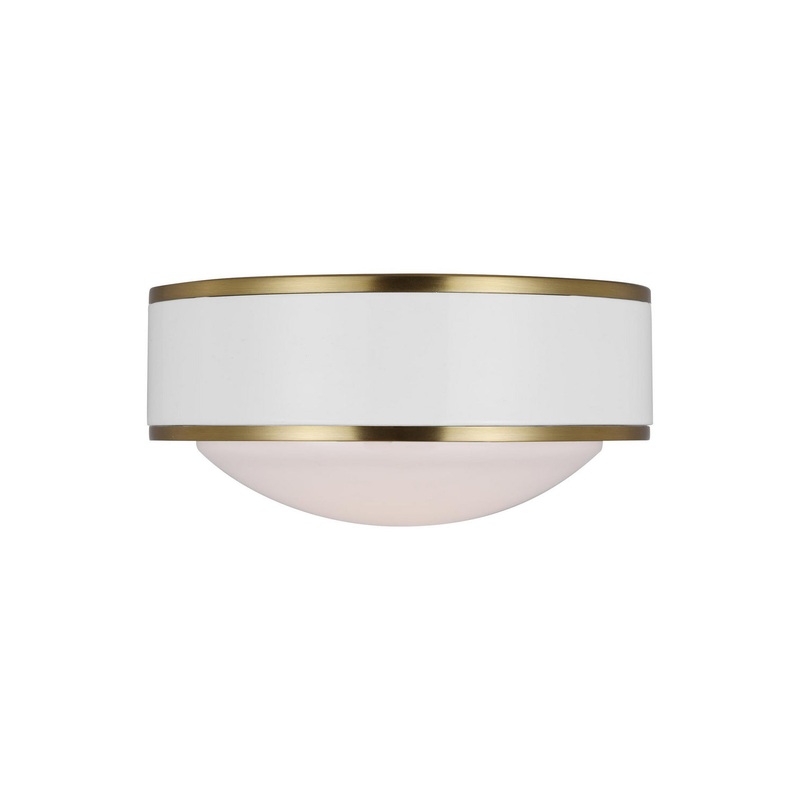 Visual Comfort Studio KSF1061BBSGW Monroe LED Flush Mount, Burnished Brass (Discontinued)