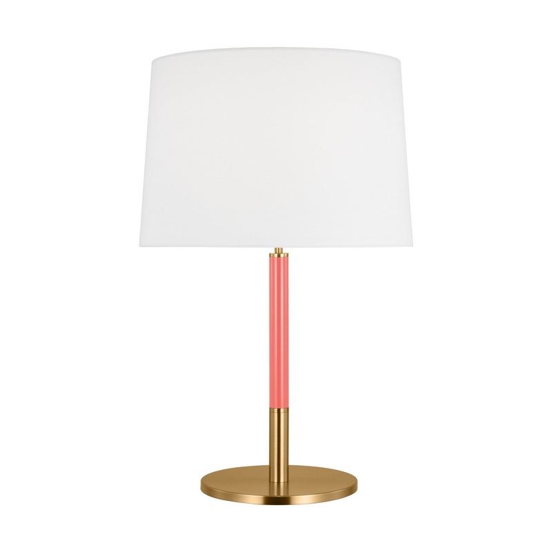 Visual Comfort Studio KST1041BBSCRL1 Monroe One Light Table Lamp, Burnished Brass