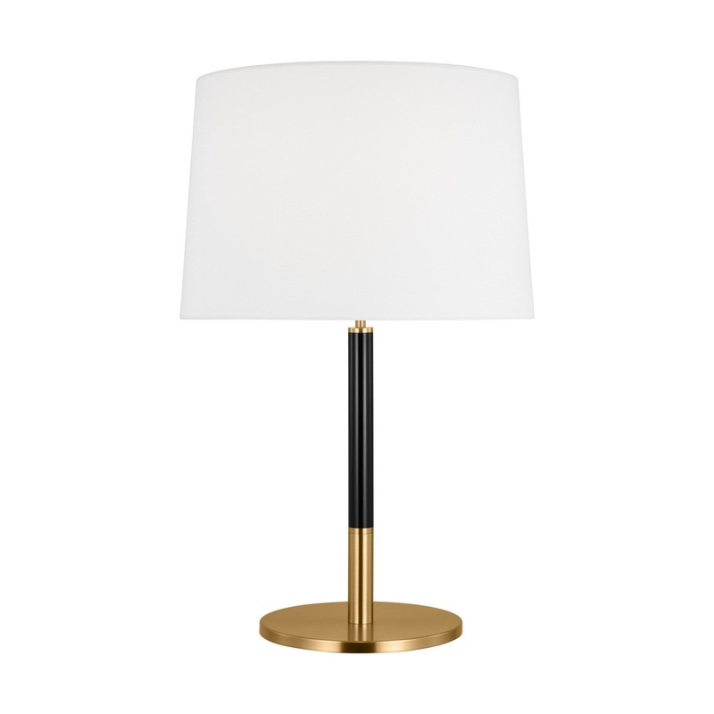 Visual Comfort Studio KST1041BBSGBK1 Monroe One Light Table Lamp, Burnished Brass