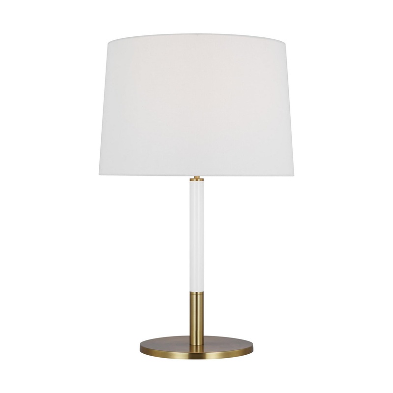 Visual Comfort Studio KST1041BBSGW1 Monroe One Light Table Lamp, Burnished Brass