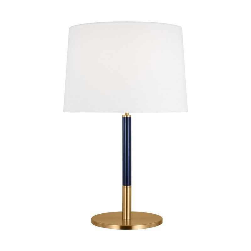 Visual Comfort Studio KST1041BBSNVY1 Monroe One Light Table Lamp, Burnished Brass