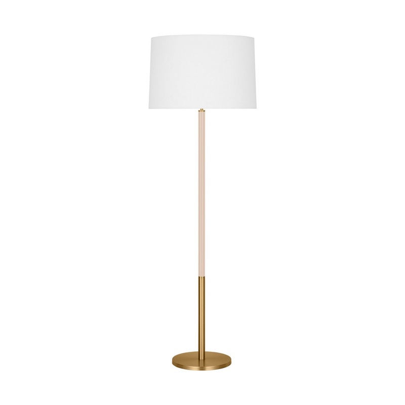 Visual Comfort Studio KST1051BBSBLH1 Monroe One Light Floor Lamp, Burnished Brass