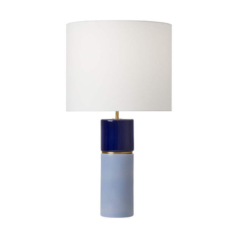 Visual Comfort Studio KST1101CPB1 Cade One Light Table Lamp, Polar Blue