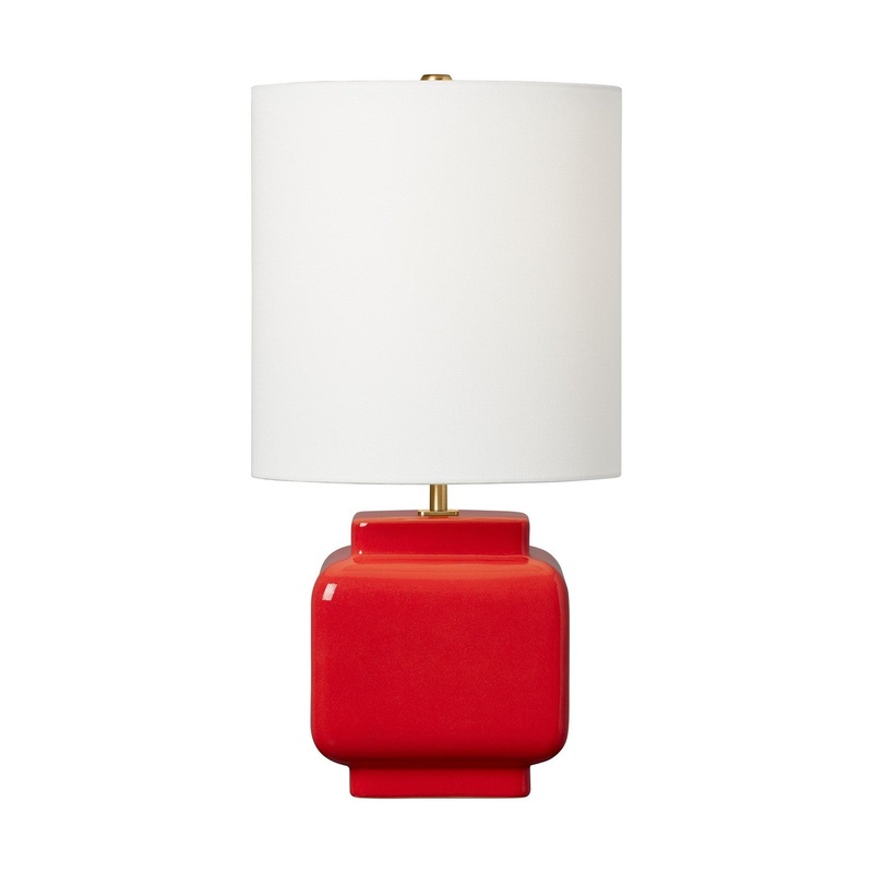 Visual Comfort Studio KST1161CLR1 Anderson One Light Table Lamp, Lucent Red