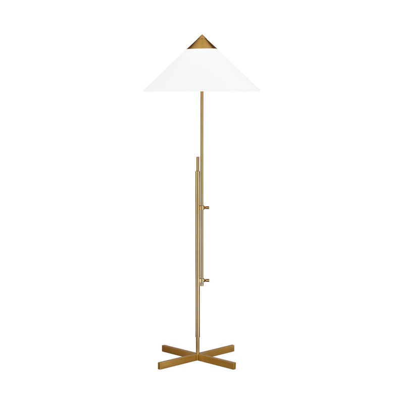 Visual Comfort Studio KT1291BBS1 Franklin One Light Floor Lamp, Burnished Brass