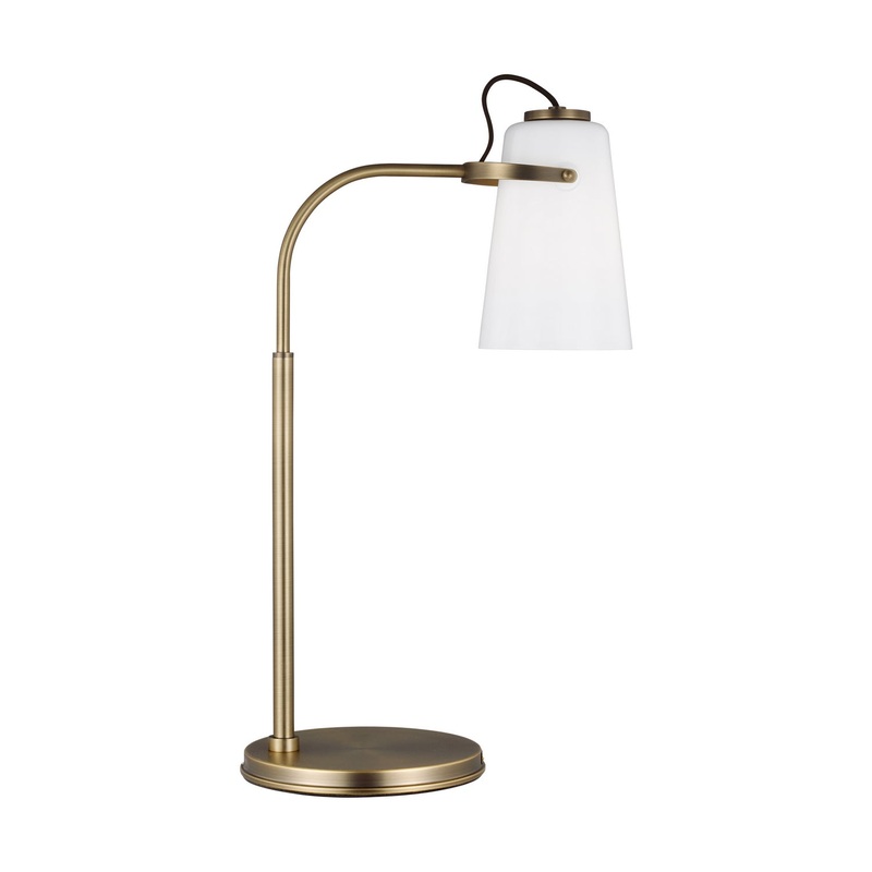 Visual Comfort Studio LT1001TWB1 Hazel One Light Table Lamp, Time Worn Brass (Discontinued)