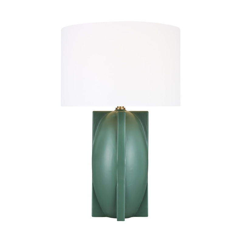 Visual Comfort Studio LT1081GRC1 William One Light Table Lamp, Matte Green (Discontinued)