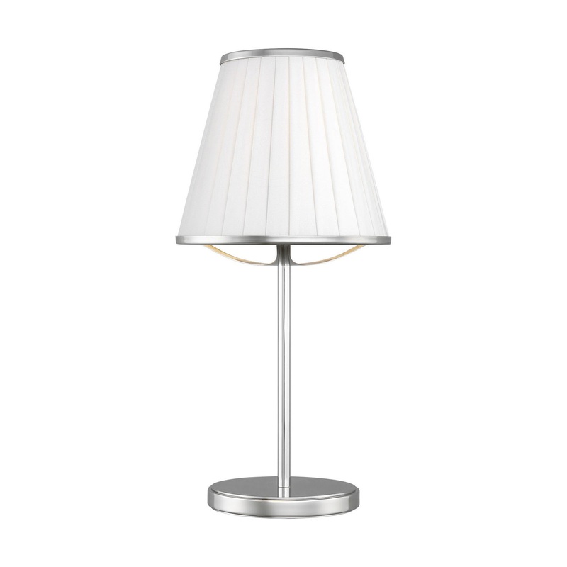Visual Comfort Studio LT1131PN1 Esther One Light Table Lamp, Polished Nickel