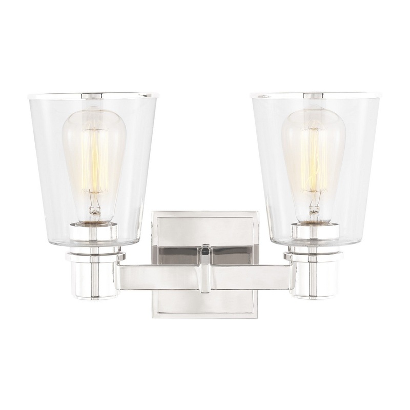 Visual Comfort Studio CV1032PN Alessa Two Light Bath Vanity, Polished Nickel