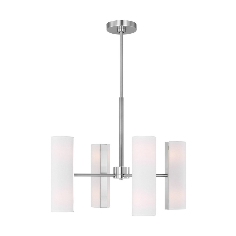 Visual Comfort Studio DJC1048BS Capalino Eight Light Chandelier, Brushed Steel
