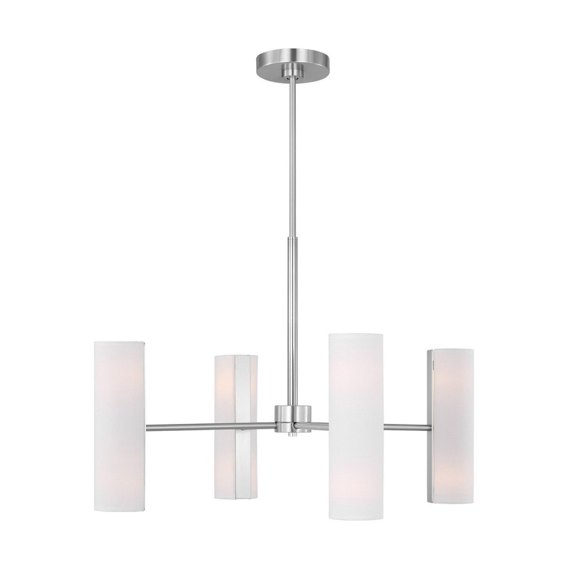 Visual Comfort Studio DJC1058BS Capalino Eight Light Chandelier, Brushed Steel