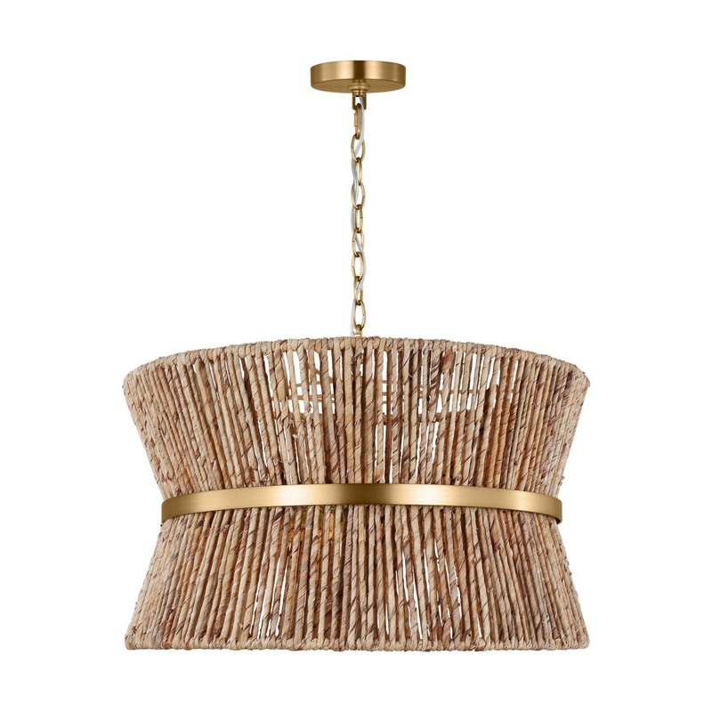 Visual Comfort Studio DJP1063SB Thurlo Three Light Pendant, Satin Brass