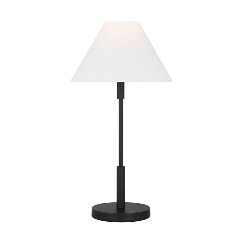 Visual Comfort Studio DJT1011MBK1 Porteau One Light Table Lamp, Midnight Black